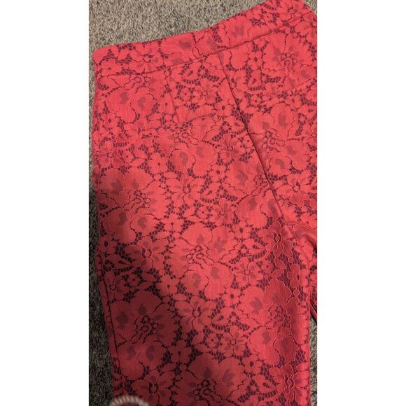 ZARA Women’s Red Lace Dress Pants / Trousers - Picture 3 of 5